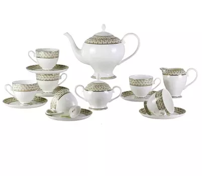 Чайный сервиз diela (17 шт.) (mak-interior) бежевый