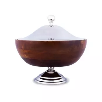 Чаша на ножке с крышкой canso (desondo) коричневый 31 см.