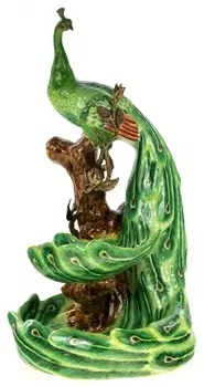 Чаша павлин (glasar) зеленый 26.0x45.0x26.0 см.