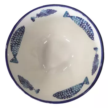 Чаша рыбы lurenzu (to4rooms) синий 6 см.