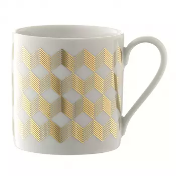 Чашка signature chevron (lsa international) золотой 11 см.