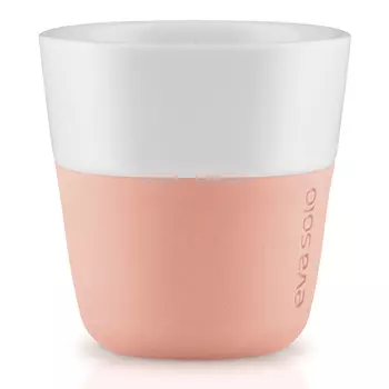 Чашки для эспрессо 2 шт 80 мл персиковый (eva solo) розовый 6 см.