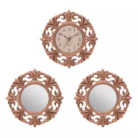 Часы настенные и 2 зеркала paula (to4rooms) бронзовый 3.0 см.
