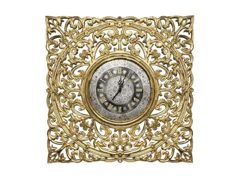 Часы настенные квадратные vintage 75 (inshape) золотой 75x75x3 см.