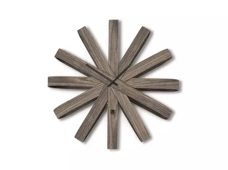Часы настенные ribbonwood (umbra) коричневый 50x50x10 см.