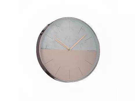 Часы настенные white marble (ogogo) розовый 4 см.