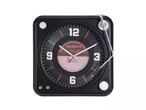 Часы настольные vinyl record (ogogo) черный 35x35x8 см.