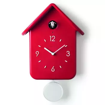 Часы с кукушкой (guzzini) красный 24x29x12 см.