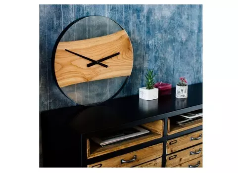 Часы с прозрачной эпоксидной смолой (wowbotanica) бежевый