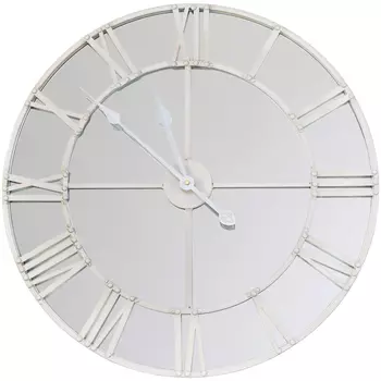 Часы зеркальные «граф» (object desire) белый 60x60x5 см.