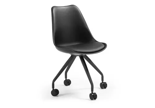 Cтул на колесиках lars (la forma) черный 48x82x56 см.