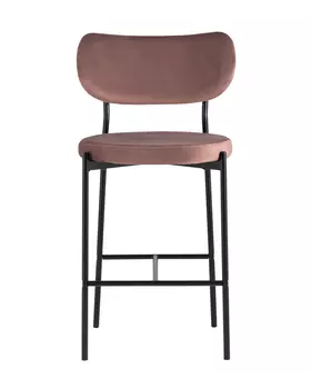 Cтул полубарный барбара new велюр пыльно-розовый (stoolgroup) розовый 48x100x53 см.