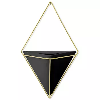 Декор для стен trigg (umbra) черный 22x38x10 см.