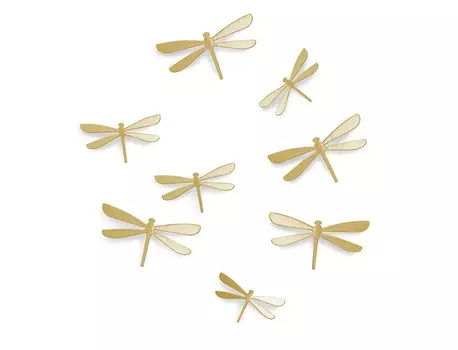 Декор для стен wallflutter (umbra) золотой 7x14x1 см.