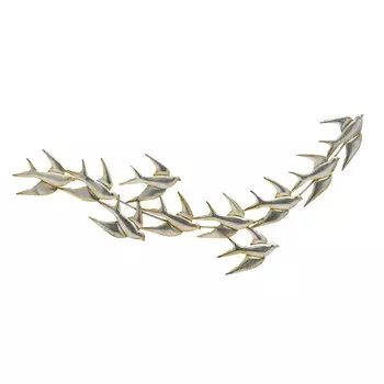 Декор настенный alistair (to4rooms) серебристый 85.5x35.5x1.5 см.