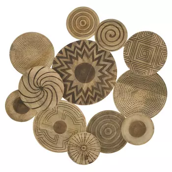 Декор настенный circles (to4rooms) бежевый 78x75x7 см.