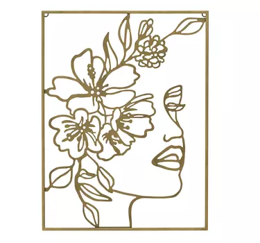 Декор настенный face (to4rooms) золотой 44x58x2 см.