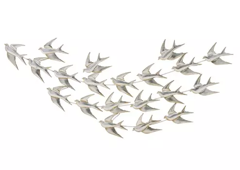 Декор настенный félixiane (to4rooms) серебристый 111.0x52.0x1.5 см.