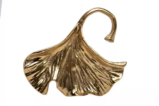 Декор настенный лист гингко цвет золото (garda decor) золотой 20x25x4 см.