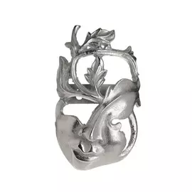 Декор настенный маска whitefox (to4rooms) серебристый 18.0x31.0x6.0 см.