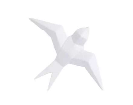 Декор настенный птица emelia (to4rooms) белый 19.0x25.0x5.0 см.