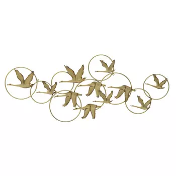 Декор настенный птицы (to4rooms) золотой 109x44x2 см.