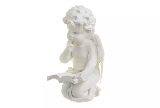 Декор настольный ангел с led marsha (to4rooms) белый 13.5x12.0x20.0 см.