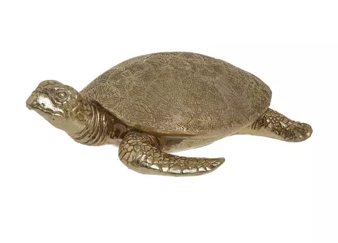 Декор настольный черепаха overru (to4rooms) золотой 24x7x18 см.