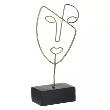 Декор настольный face bentonville (to4rooms) золотой 12.0x25.0x6.0 см.