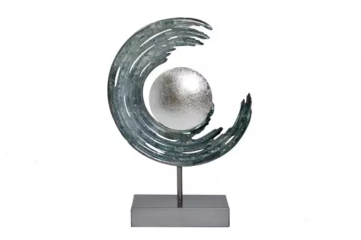 Декор настольный (garda decor) серебристый 22x33x7 см.