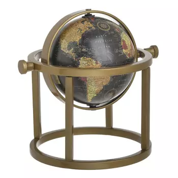 Декор настольный-глобус crack (to4rooms) черный 22x20x18 см.