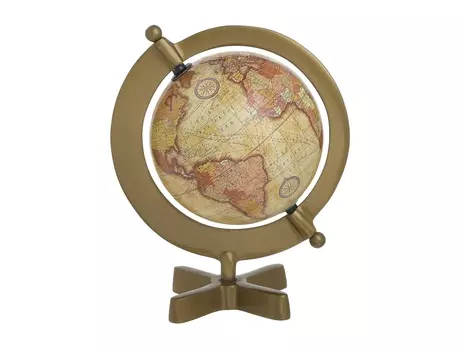 Декор настольный-глобус flight (to4rooms) золотой 17x21x13 см.