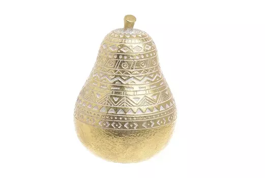 Декор настольный груша brome (to4rooms) золотой 13 см.