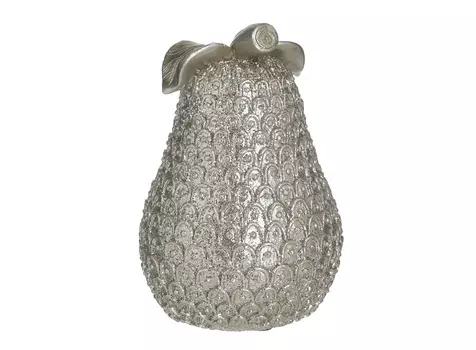 Декор настольный груша eight (to4rooms) серебристый 10x15x10 см.