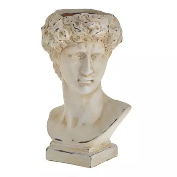 Декор настольный - кашпо бюст cor (to4rooms) бежевый 16x26x14 см.