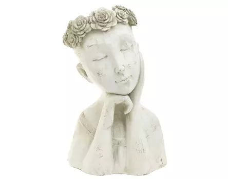 Декор настольный-кашпо hiddeni (to4rooms) бежевый 24x36x17 см.