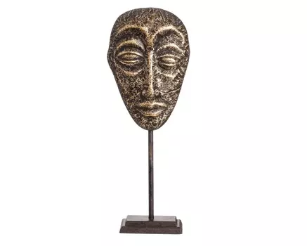 Декор настольный mask carey (to4rooms) золотой 16.0x6.5x43.0 см.