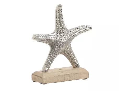 Декор настольный морская звезда tsaer (to4rooms) серебристый 15.0x20.0x53.0 см.
