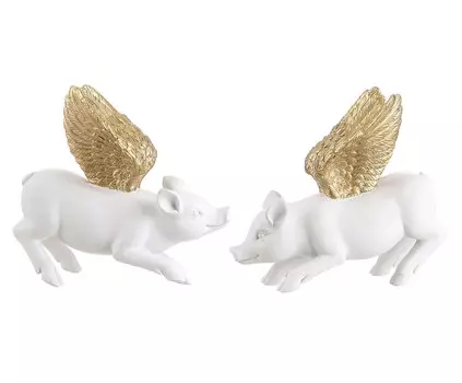 Декор настольный, набор 2 шт zayn (to4rooms) белый 20.0x18.0x12.0 см.