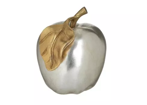 Декор настольный яблоко chasid (to4rooms) серебристый 22x24x20 см.