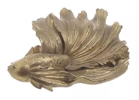 Декор настольный рыба laç (to4rooms) золотой 21x18x8 см.