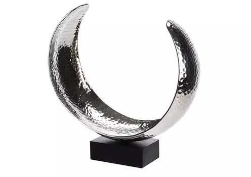 Декор настольный с-форма (garda decor) серебристый 27x10x25 см.