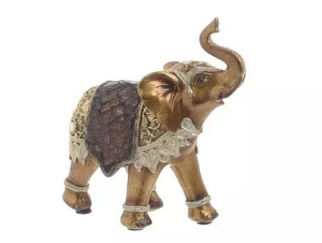 Декор настольный слон faruza (to4rooms) золотой 13x5x12 см.