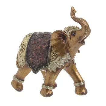Декор настольный слон kova (to4rooms) золотой 15.0x16.0x6.0 см.