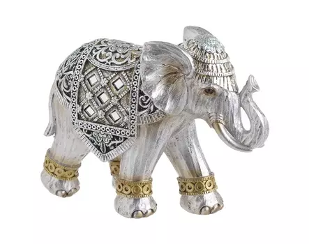 Декор настольный слон riverbreeze (to4rooms) серебристый 19x14x7 см.