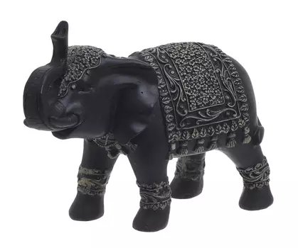 Декор настольный слон zorek (to4rooms) черный 22x17x9 см.
