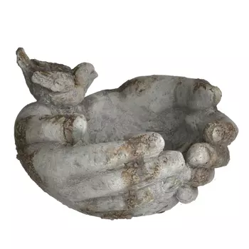 Декор настольный-ваза hand (to4rooms) серый 22x14x22 см.