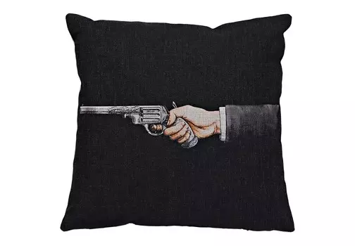 Декоративная подушка «агент», версия 2 (object desire) черный 45.0x45.0x15.0 см.