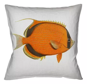 Декоративная подушка «море волнуется - 60» (object desire) оранжевый 45x45x1 см.