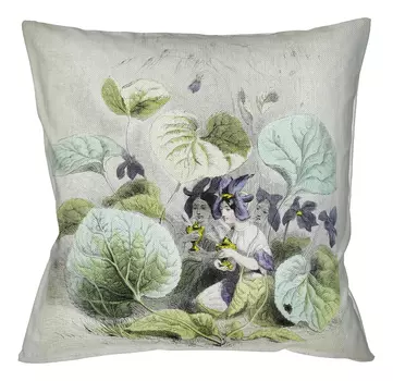 Декоративная подушка «скромные фиалки» (object desire) фиолетовый 45x45 см.